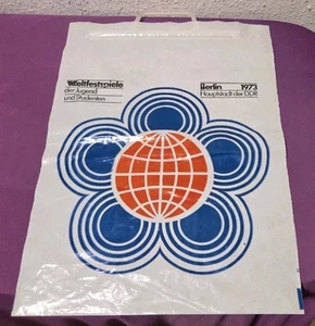 DDR PLASTE TÜTE - X. WELTFESTSPIELE DER JUGEND & STUDENTEN 1973 REKLAME - Bild 1 von 4