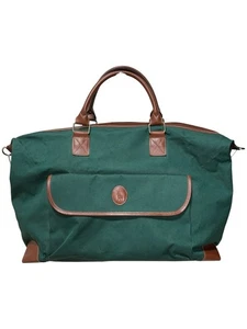 Polo Ralph Lauren Vintage 90s Weekender Duffle Bag Canvas grün/braun groß - Bild 1 von 17