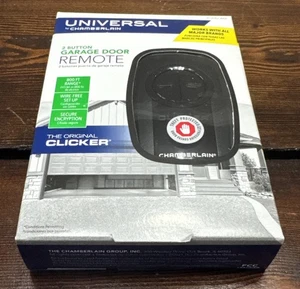 CHAMBERLAIN Universal 2 Button Garage Door Opener Remote Black KLIK5U-BK2MC New - Picture 1 of 7