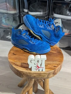 Talla 8.5 Para hombres Nike Air Jordan 5 V Retro Azul Gamuza Juego Real 136027-401  - Imagen 1 de 9