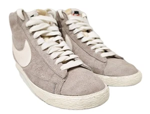 Nike Blazer Mid Top Sneaker 518171-006 Light Grey and White Women’s Size 9 - Picture 1 of 19