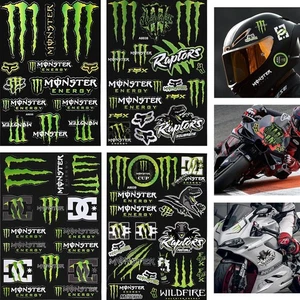 4 Stück Motorrad Aufkleber, PVC Selbstklebend Helm Sticker, Wasserfest Dekor  - Bild 1 von 7