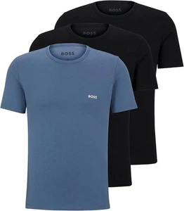 Hugo Boss Confezione 3 Magliette Uomo Nero Blu Classico Taglia M Girocollo - Foto 1 di 6
