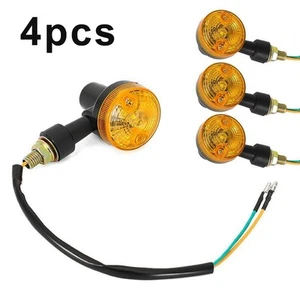 Lamps Turn Signals Lights Lighting Motorcycle 12 V 2 Wires 4 Pcs / Kit - Picture 1 of 12