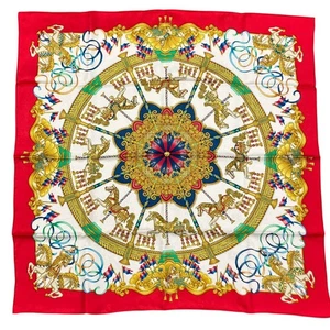 HERMES Schal Carré 90 "LUNA PARK" Freizeitpark mit Box aus Japan - Bild 1 von 5