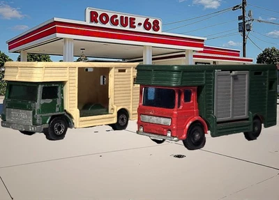 Caja de caballos Matchbox, 1969 1-75 y 1980 súper rápida, caballos faltantes, lote de 2, suelta Foto 1 de 4