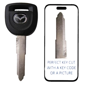 KEY CUT SERVICE + Mazda MZ34 MZ24RT17 Transponder Key Blank USA SELLER - Picture 1 of 7