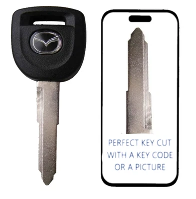 KEY CUT SERVICE + Mazda MZ34 MZ24RT17 Transponder Key Blank USA SELLER - Image 1 of 4