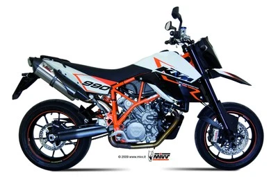 EXHAUST TERMINAL MIVV SOUND STAINLESS STEEL KTM 990 SUPERMOTO 2007 2008 2009 2010 - Image 1 of 2