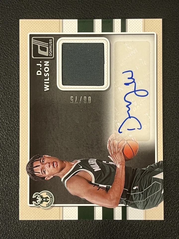 DJ Wilson 2018 Donruss Relic Auto /75 Bucks - Image 1 of 1