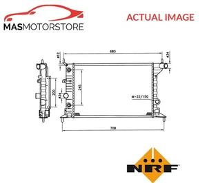RADIADOR REFRIGERACIÓN MOTOR NRF 519516 UN NUEVO OE REPUESTO - Imagen 1 de 5