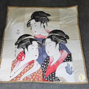 Fazzoletto nuovo/vintage tessuto cotone Ukiyo e 3 donne giapponesi 17 in - Foto 1 di 5