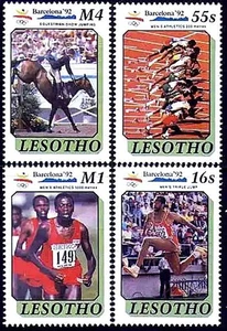 LESOTHO 1990 BARCELONA OLYMPICS  mnh SPORTS, HORSES 💲FREE SHIPPING💲 - Picture 1 of 1