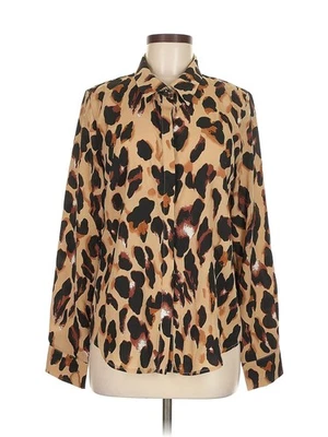 Blusa mujer verde cordero marrón manga larga M Foto 1 de 4