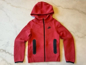 NWT University Red Nike Tech Fleece Full-Zip Hoodie Size Youth Small - Picture 1 of 13