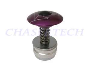 New VP Bicycle Bike Alloy Headset Stem Cap 1" w/ Expander Plug 22.2mm Purple - Picture 1 of 1