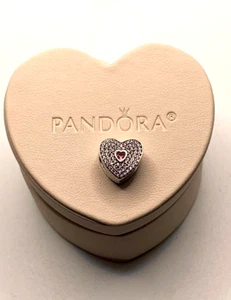Original Pandora Sweetheart Charm Rosa CZ Sterlingsilber in Geschenkbox - Bild 1 von 4