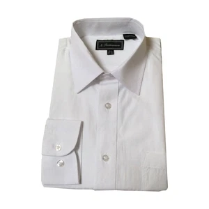 Mens White Dress Shirt Long Sleeve Pocket NEW Catering School Uniform Business - Picture 1 of 3
