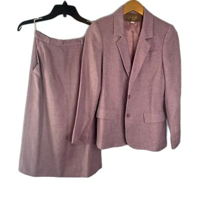 Juego de 2 faldas de tweed Saville de colección talla 4 púrpura trabajo de oficina Foto 1 de 4