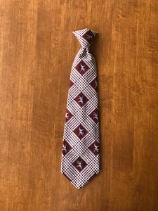 Sears The Men's Store "Snapper" Houndstooth Clip-On Tie - Imagen 1 de 7