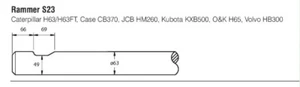 Punto fórdido cónico rompe rocas KUBOTA KXB500 - Imagen 1 de 3