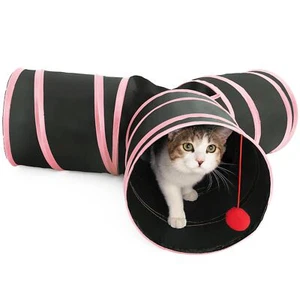 Pet Cat Tunnel Tube Toys 3 Way Collapsible, Tunnels for Indoor Cats,Kitty Bored - Picture 1 of 7