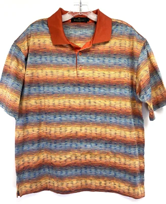 Bugatchi Mens Small Multicolor Egyptian Mercerized Cotton Polo Shirt (H19)NW/OTs - Image 1 of 4