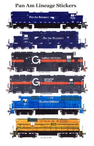 6 pegatinas individuales Pan Am Lineage Andy Fletcher - Imagen 1 de 1