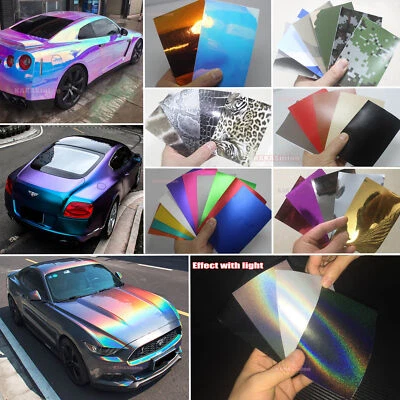 Testing Sample / 3D Chameleon Pearl Metal Chrome Satin Vinyl Wrap Sticker ABUS - Изображение 1 из 4