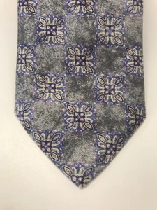 New Joseph Abboud Tie - Grey/ Purple Silk Floral Luxury Designer - Made in Italy - Picture 1 of 9