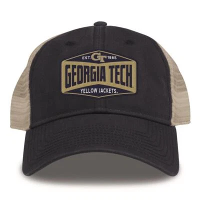 Georgia Tech GT Trucker Hat Washed Super Soft Mesh Cap - Image 1 of 4
