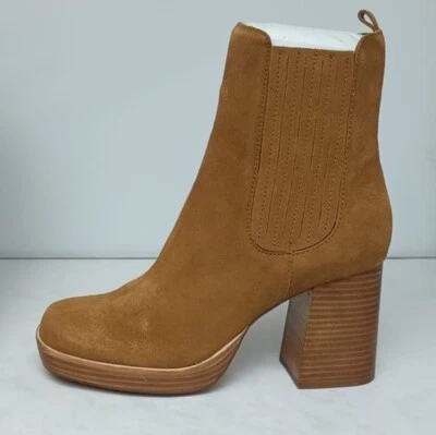 Nuevas botas de corredor Kelsi Dagger para mujer plataforma Chelsea gamuza camel talla 11 M Foto 1 de 4
