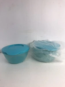 Tupperware 6568 Stack Store Serve Bowls 14 oz Locking Set Of 2 New - Picture 1 of 6