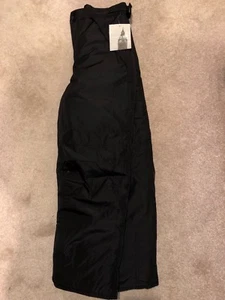NWT Boys LONDON FOG Black Snow Pants w/Adjustable Waist, Boot Gaiters, Med 10/12 - Picture 1 of 9