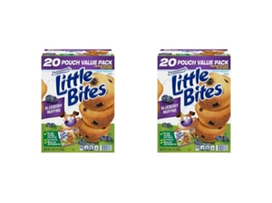 Entenmann's Little Bites Blueberry Mini Muffins | 2 Pack (40 Pouches Total) - Picture 1 of 2