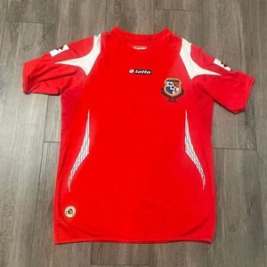Lotto Authentic Panama Home Soccer Football Shirt Jersey Men's Red Medium - Picture 1 of 5
