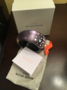 Pulsera ancha de lucita con bisagras de lavanda ALEXIS BITTAR con caja de cristales de Swarovski - Imagen 1 de 12
