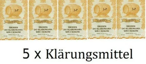 5 x Klärungsmittel  für Wein Rotwein Schönung Hefe Weinklärmittel  - Bild 1 von 1