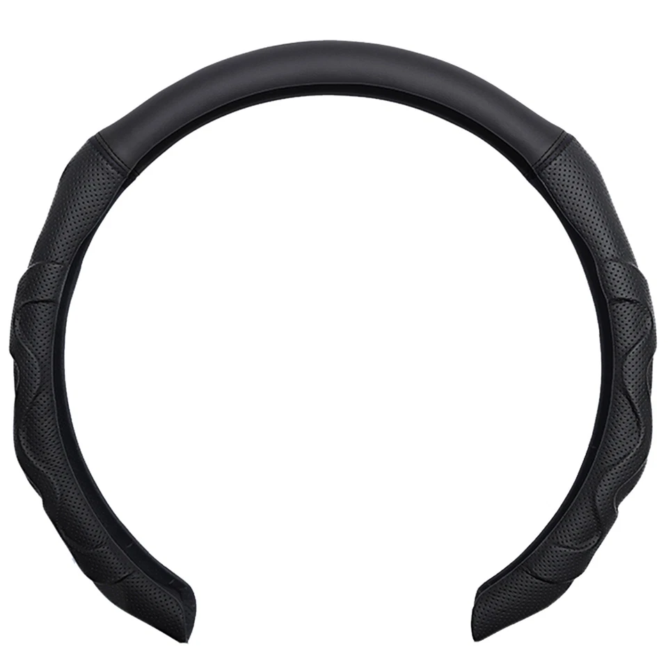 Luxury Leather Car Steering Wheel Cover 15" Breathable Non-Slip For Chevrolet - Image 1 of 4