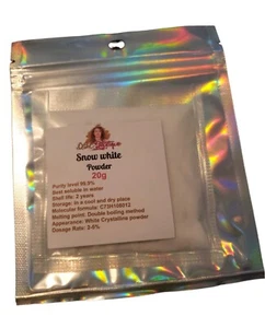 MATERIA PRIMA COSMÉTICA EN POLVO BLANCO NIEVE 99,99% PURA 20G - Imagen 1 de 3