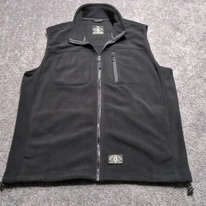 Zero Foxtrot Plush Sherpa Vest Mens 3XL Black Fleece Sleeveless Full Zip Outdoor - Picture 1 of 7