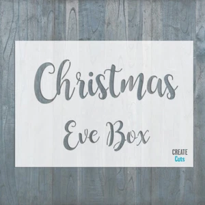 Christmas Eve Box Stencil Festive Xmas Decor Template  - Picture 1 of 1