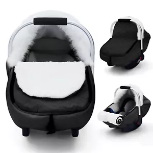Winter Car Seat Cover Baby, Carseat Cover for Boys Girls, Plush Infant Car Se... - Picture 1 of 7