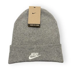New Nike Peak Tall Cuff Futura Beanie Gray White Unisex One Size DJ6224-063 - Picture 1 of 5