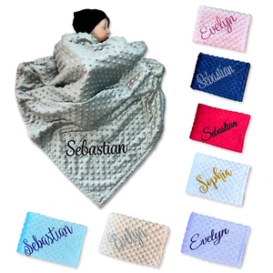 Personalized Baby Blanket- Embroidered Blanket–Monogrammed Blanket- Shower Gift - Picture 1 of 7