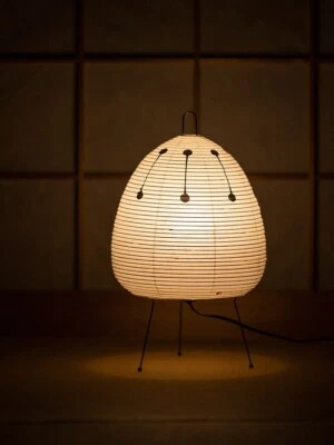 [Genuino] Isamu Noguchi AKARI 1AD linterna lámpara de mesa juego de iluminación AC100V Foto 1 de 4