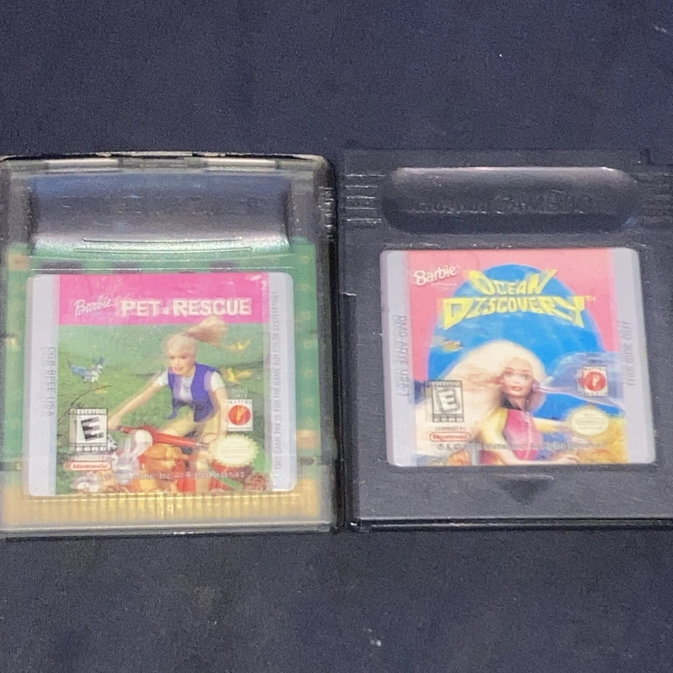 GameBoy Barbie Ocean Discovery  And Pet Rescue Nintendo Authentic Color Game Boy - Image 1 of 1