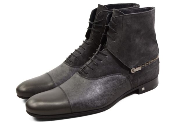 Bota Louis Vuitton Cano baixo Couro Preto Masculino 41br