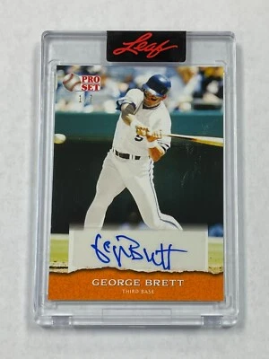 George Brett Royals 2022 Leaf Pro Set Sports No.PSA-GB2 1/7 Autograph Card - Image 1 of 2