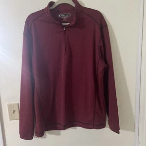 Pebble Beach 1/4 Zip Fleece Men's Size Large Burgundy - Picture 1 of 5